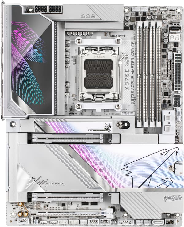 Gigabyte X870E AORUS MASTER X3D ICE ATX-moderkort