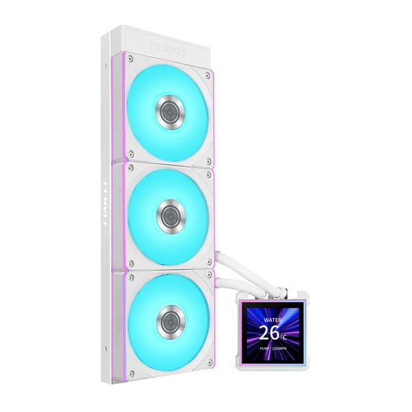 Lian Li Hydroshift II LCD-S, 360CL trådlöst vätskekylningssystem, vit