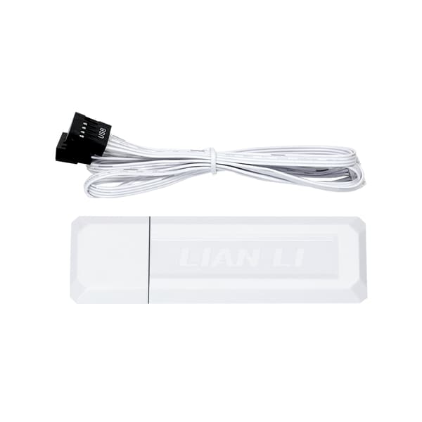 Lian Li UNI FAN TL Wireless LCD Reverse fläkt, 3 st, vit, 120 mm