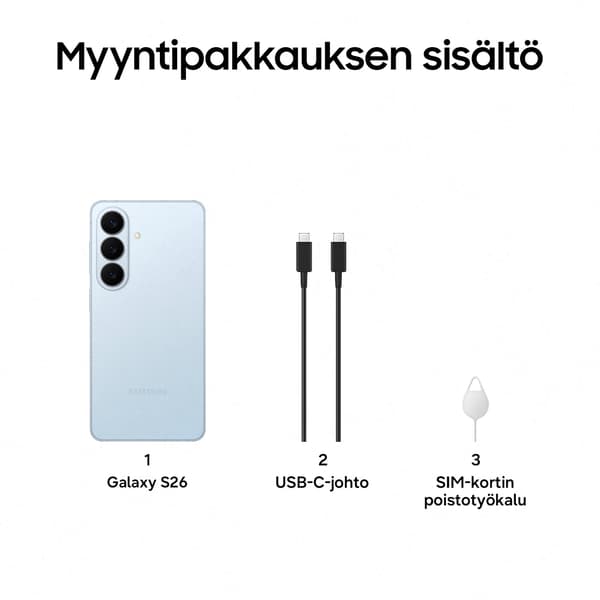 Samsung Galaxy S26 5G telefon, 256/12 GB, Sky Blue