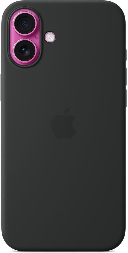 Apple iPhone 16 Plus silikonfodral med MagSafe, svart