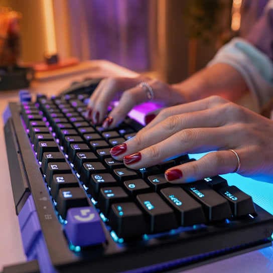 Logitech G512 X 75 spel-tangentbord, taktila brytare