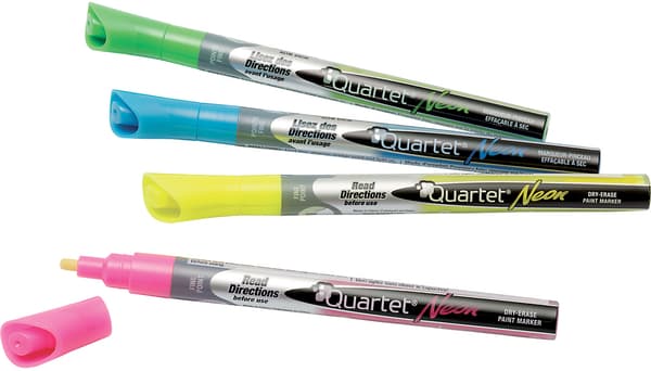 Nobo Neon whiteboardpennor, 4 stycken