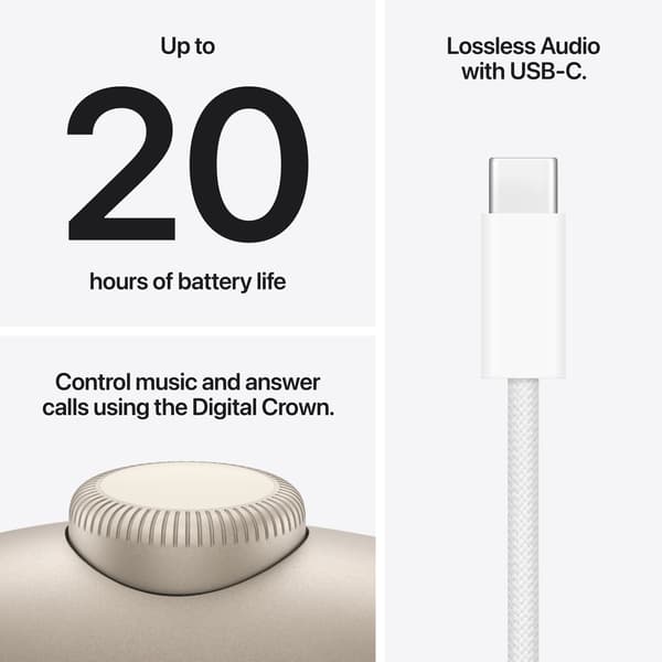 Apple AirPods Max 2 hörlurar, stjärnvitt