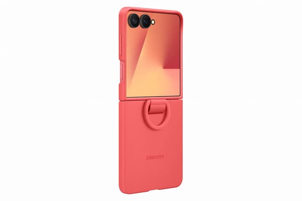 Samsung Z Flip7 Ring Case skyddsfodral, röd