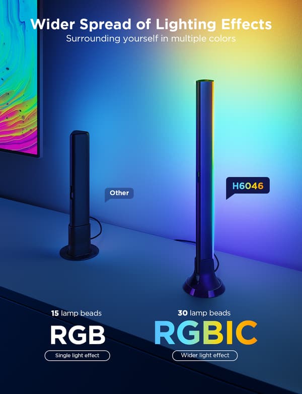 Govee TV Bakgrundsbelysning 3 Lite Kit smart belysningsset