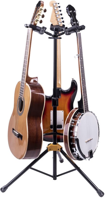 Hercules GS432B-PLUS -gitarrställ för tre gitarrer