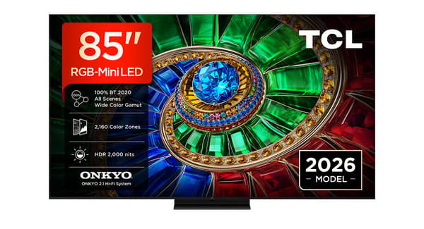 TCL 85" RM7L – 4K RGB Mini-LED Google TV