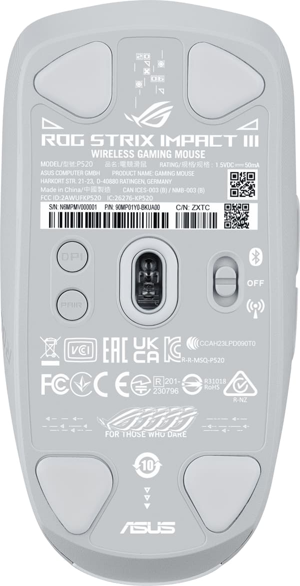 Asus ROG Strix Impact III Wireless gamingmus, vit
