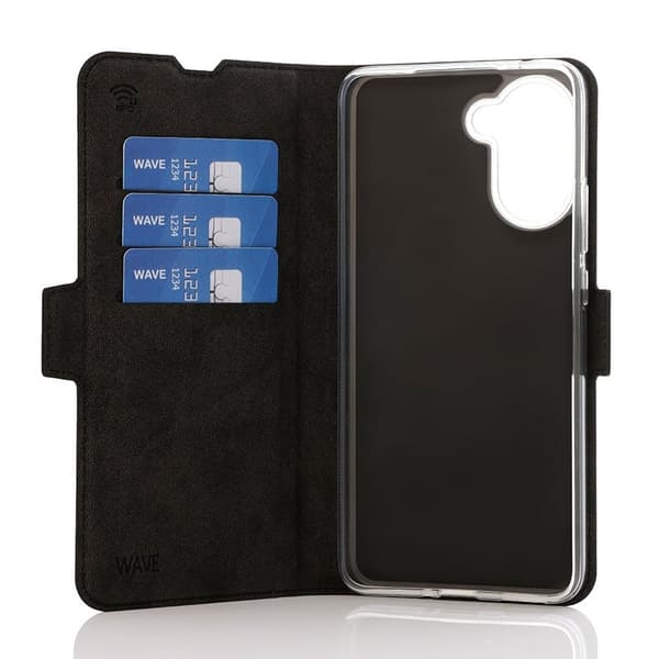 Wave Book Case skyddsfodral, OnePlus Nord CE5, svart