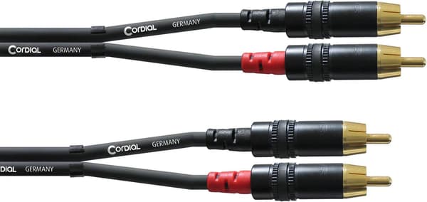 Cordial 2 x RCA han - 2 x RCA han-kabel, 60 cm
