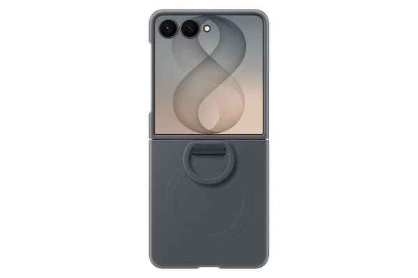 Samsung Galaxy Flip8 Silikonring Magnet Qi2 skyddsfodral, grå