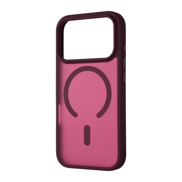 FoneKit MagSafe Soft Touch skyddsfodral, iPhone 18 Pro / 17 Pro, vinröd