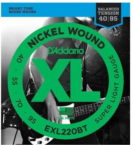 D'Addario EXL220BT Balanced Tension 040 - 095-strängsats för elbas