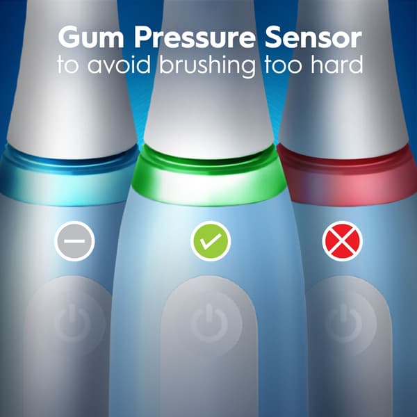Oral-B iO3 eltandborste, blå + resefodral