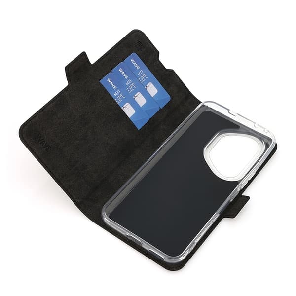 Wave Book Case skyddsfodral, Honor 400 Pro, svart