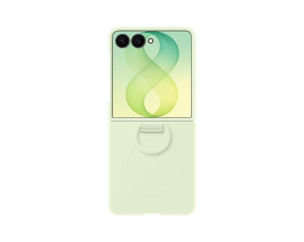 Samsung Galaxy Flip8 Silikon Ring Magnet Qi2 skyddsfodral, mint