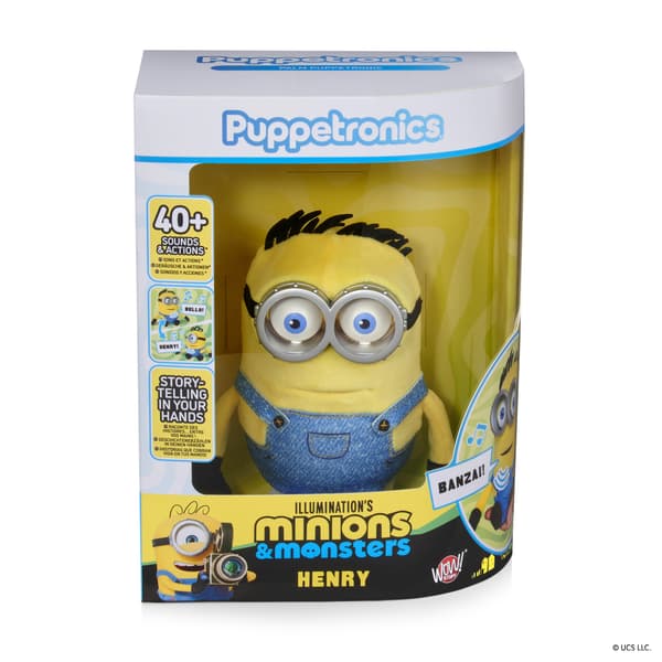 Minions Henry Puppetronic interaktiv mjukisdjur, 25 cm