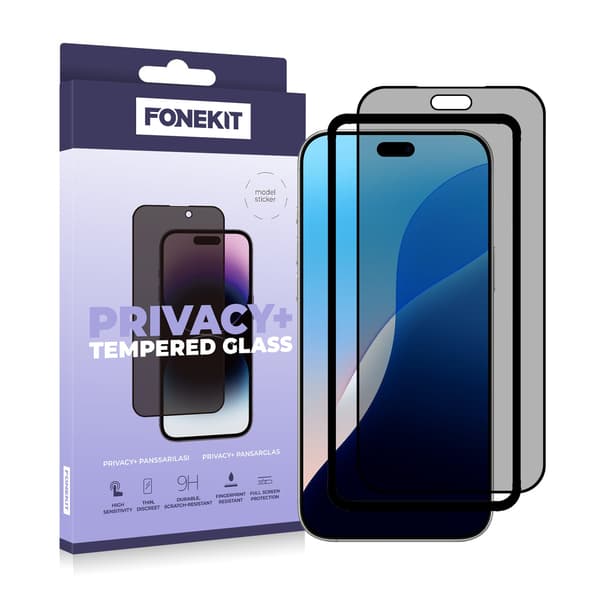 FoneKit Privacy+ Ultra Cover pansarglas, iPhone 18 Pro