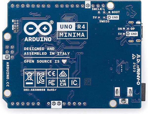 Arduino Uno Rev4 Minima utvecklingsplattform