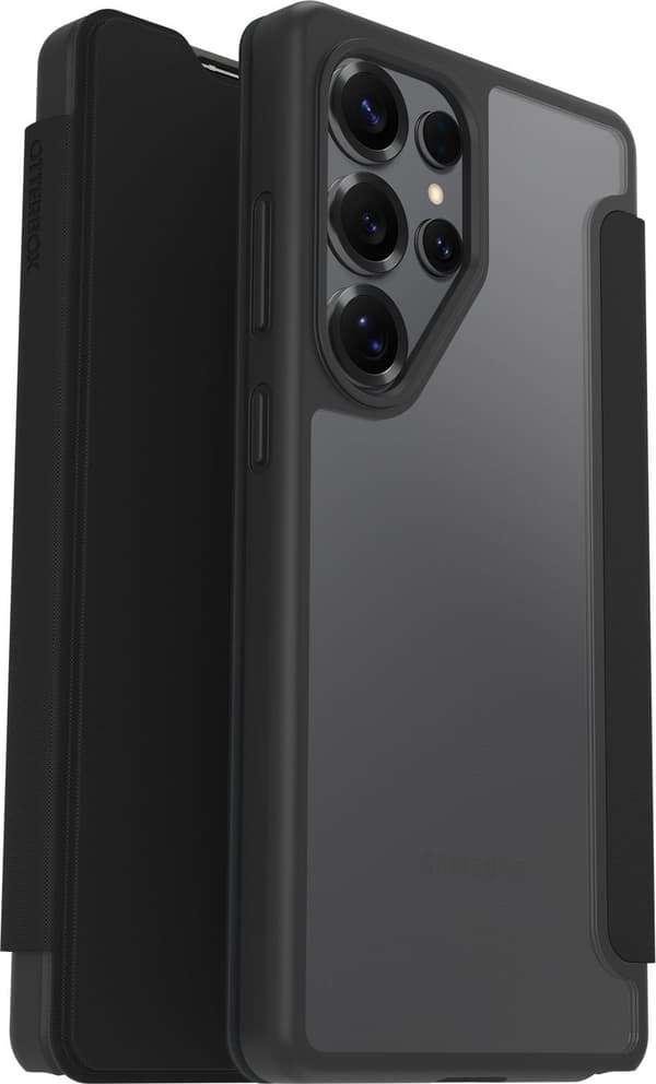 OtterBox React Folio plånboksfodral, Samsung Galaxy S25 Ultra, svart / transparent