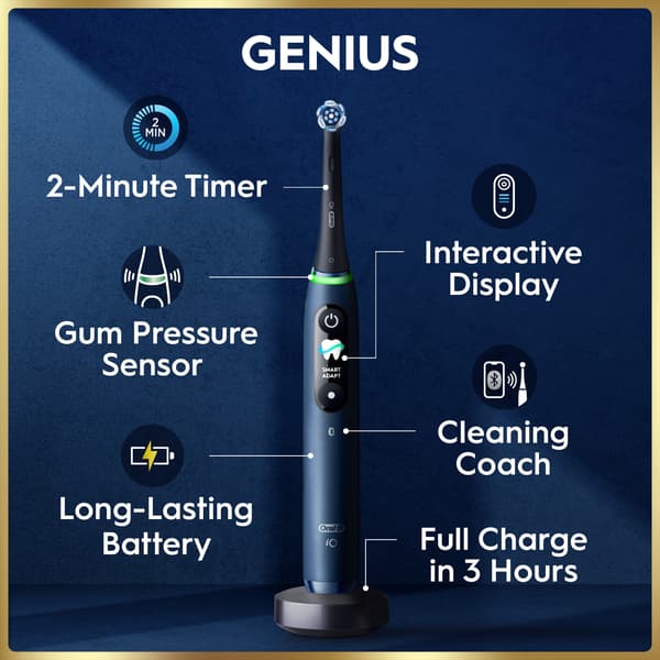 Oral-B iO9 eltandborste, blå + laddningsbart resefodral