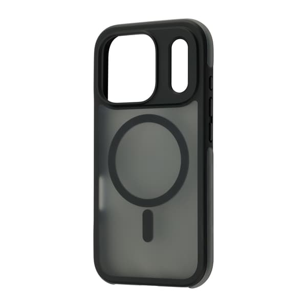 FoneKit stötsäker MagSafe-kompatibel skyddsfodral, iPhone 17 Pro Max, svart/grå