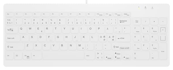 Contour Active Key QuickClean Medicinskt tangentbord PN C7012, vit