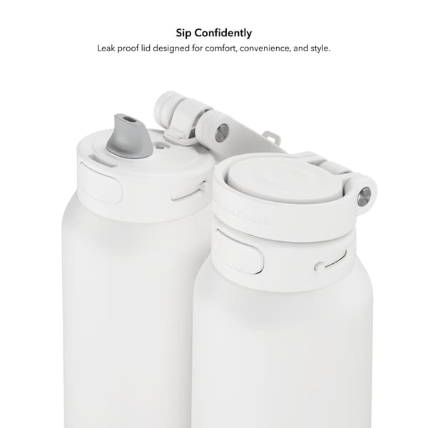 HidrateSpark PRO 2 smart vattenflaska med sugrör, 0,95 l, vit