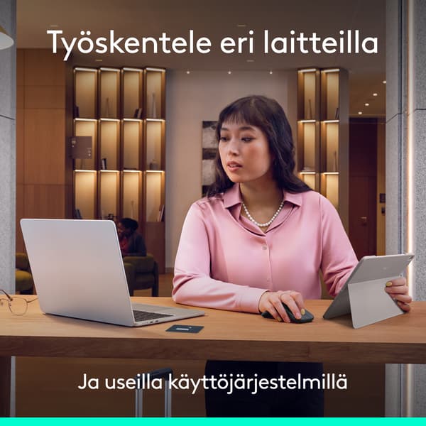 Logitech Mobi Fold trådlös mus, svart