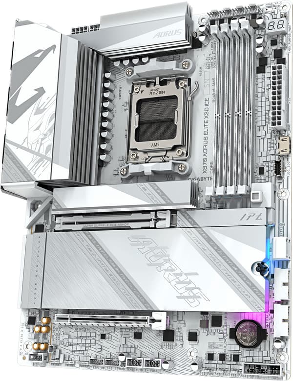 Gigabyte X870 AORUS ELITE X3D ICE ATX-moderkort