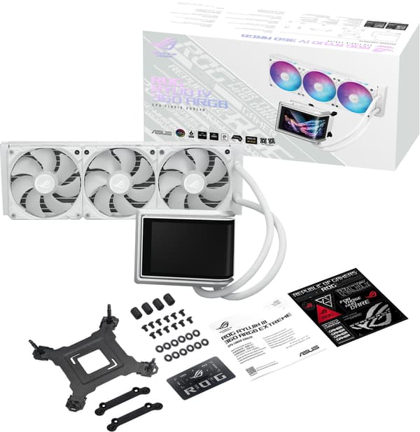 ASUS ROG RYUO IV 360 ARGB vätskekylningssystem, vit