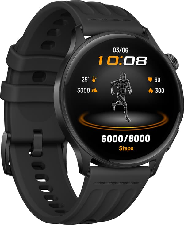OPPO Watch S smartklocka med fluorogummirem, svart