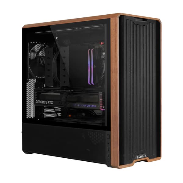 Lian Li Lancool 217 ATX-chassi, svart/valnöt