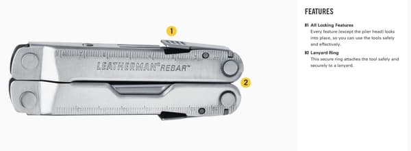 Leatherman Rebar verktygslös multifunktionsverktyg