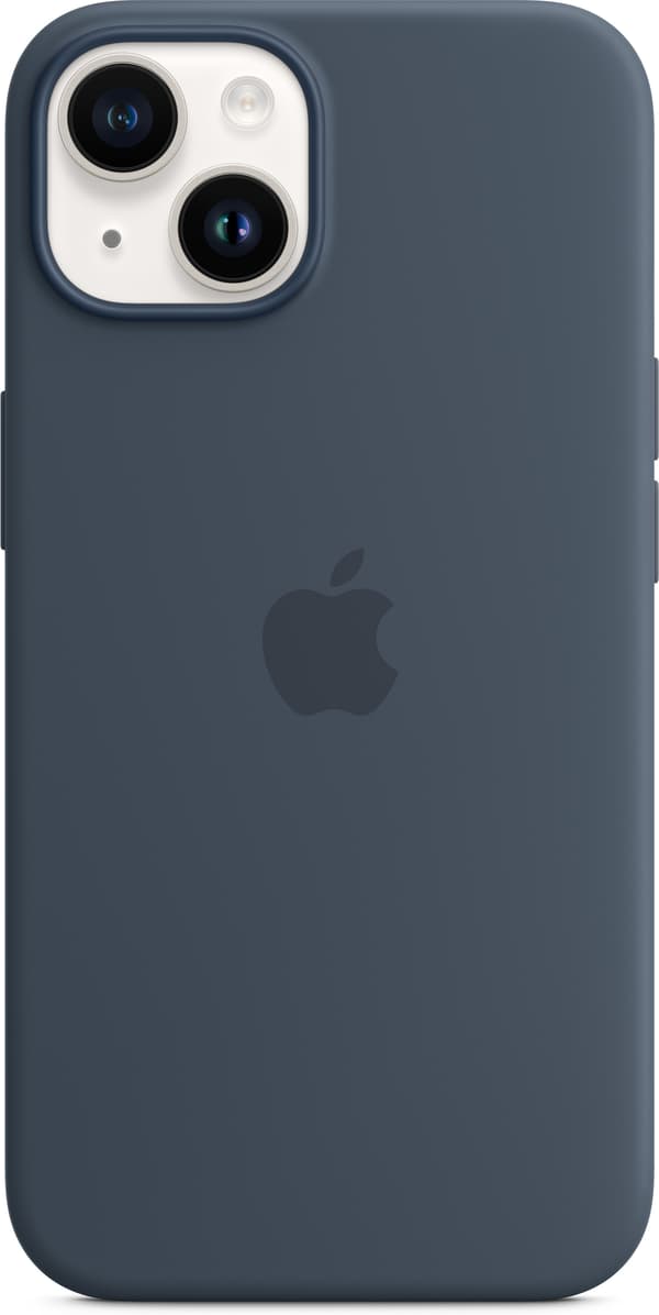 Apple iPhone 14 silikonfodral med MagSafe, stormblå