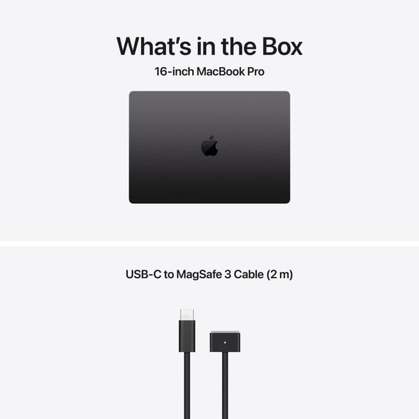 Apple MacBook Pro 16" M5 Max 128 GB, 2 TB bärbar dator, midnattssvart