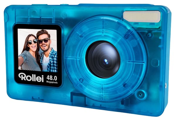 Rollei Compactline Pocket Transparent digitalkamera, blå