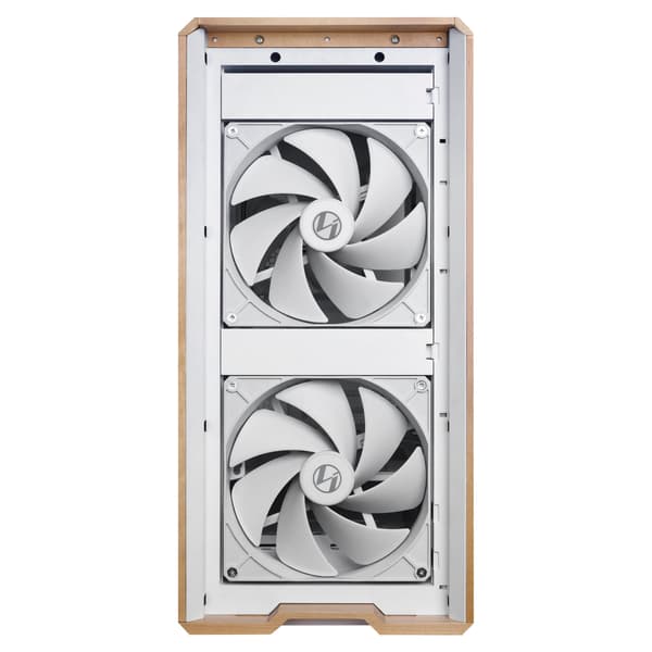 Lian Li Lancool 217 ATX-chassi, vit/björk