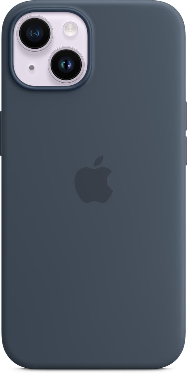 Apple iPhone 14 silikonfodral med MagSafe, stormblå