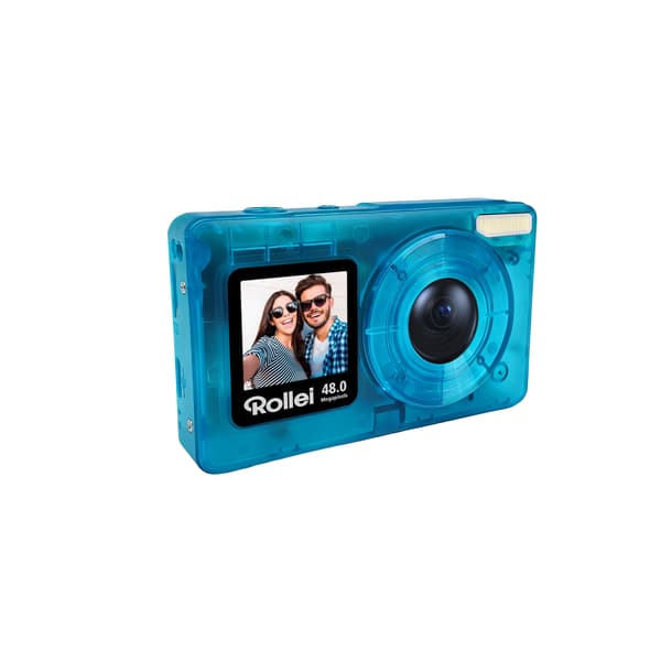 Rollei Compactline Pocket Transparent digitalkamera, blå