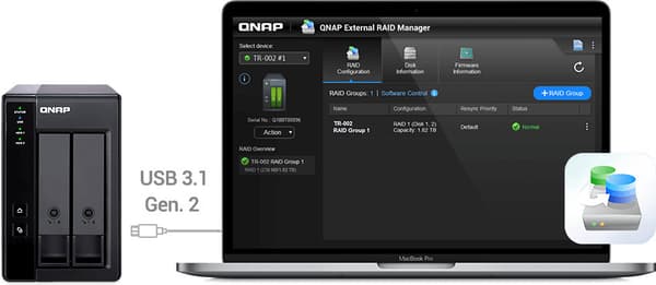 QNAP TR-002 RAID -expansionsenhet