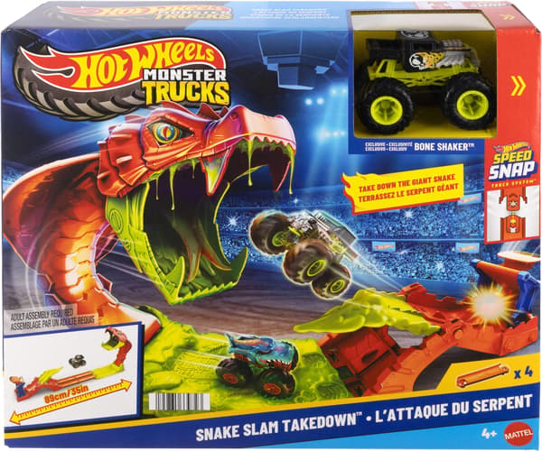 Hot Wheels Monster Trucks Snake Bite Slam-Out bilbana