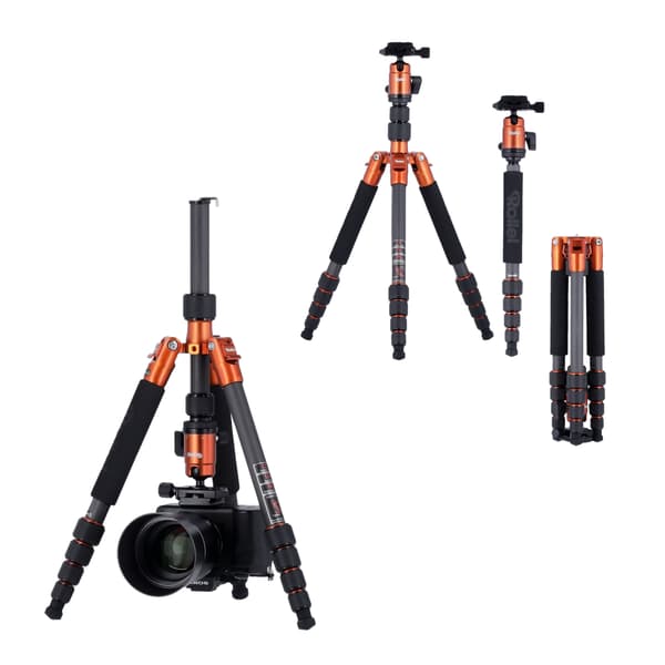 Rollei Compact Traveler No. I Carbon stativ, orange