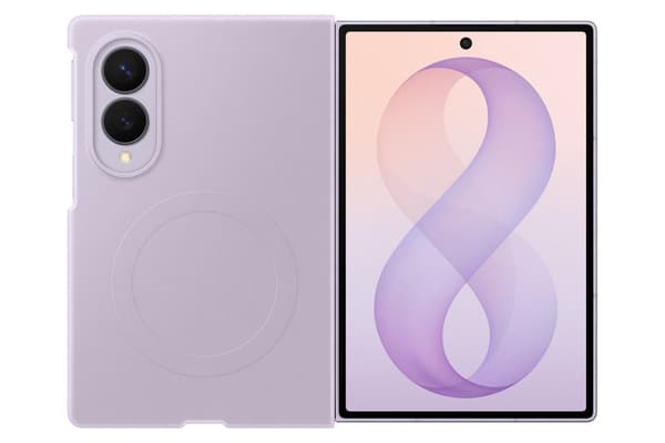 Samsung Galaxy Fold8 Silikon Magnet Qi2 skyddsfodral, lavendel
