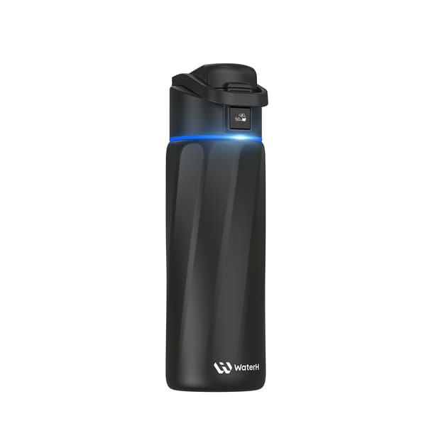 WaterH BOOST Chug Lid smart vattenflaska, 710 ml, svart