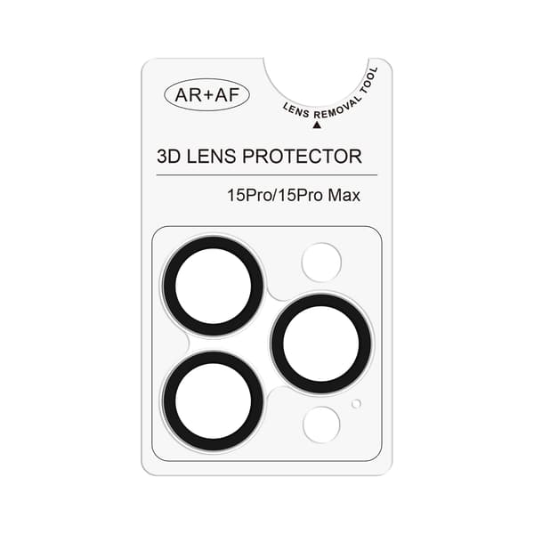 FoneKit kameralinsskydd, iPhone 15 Pro / 15 Pro Max, transparent