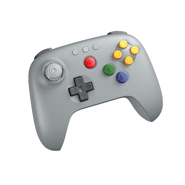 8BitDo 64 Bluetooth-spelkontroll, grå, Switch / PC