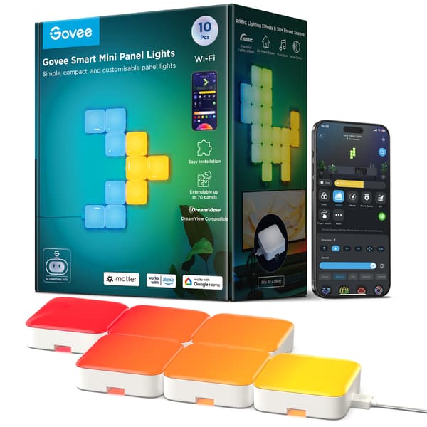 Govee Smarta Mini Panel-ljus förlängningspaneler, 6 st set