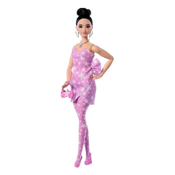 Barbie Deluxe Style modedocka, rosa jeans